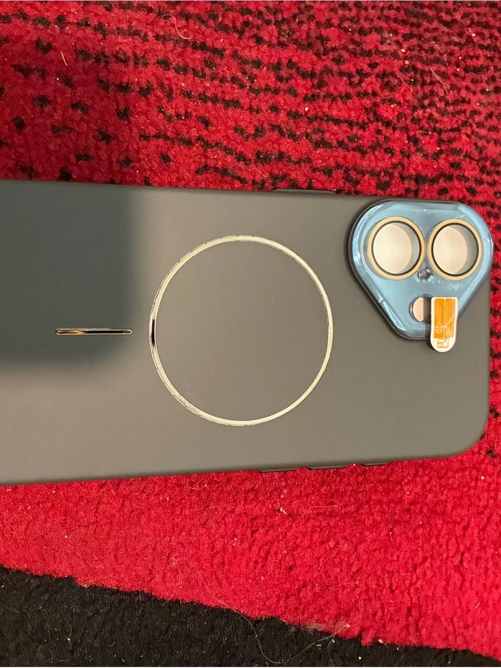 MagSafe Compatible Dark Green Smartphone Case with Camera Protector